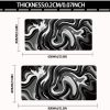 Large Gaming Mouse Pad - Black and White Mouse Pad with Stitched Edges, Extended XL Mousepad with Anti-Slip Rubber Base, Ink Liquid Wave Desk Mat for Keyboard and Mouse(31.5x15.8 inch) - Image 2