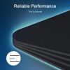 Senetem 4-Pack Mouse Pad, Ultra-Smooth Gaming Mousepad, Non-Slip Rubber Base, Washable Surface Fits Wired & Wireless Mouse – Perfect for Desk, Laptop, PC & Office, Small Portable, 11x8.6 in, Black - Image 5